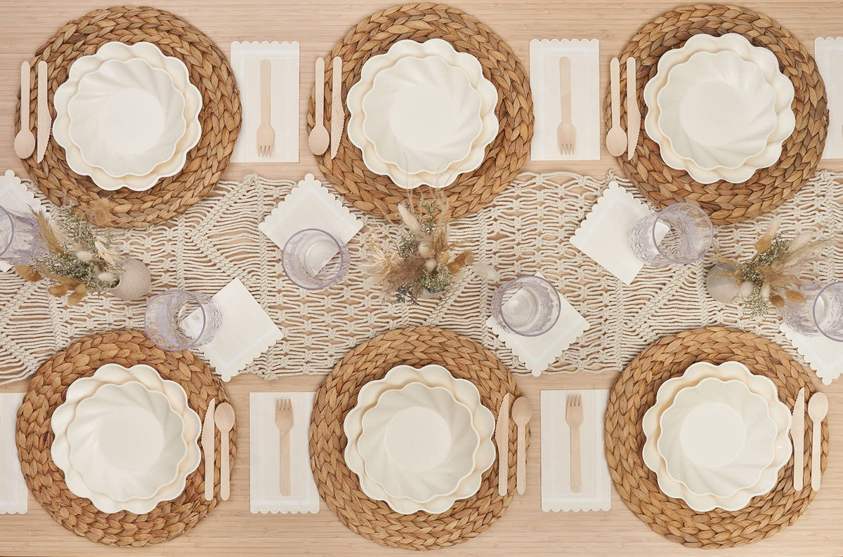 Simply Eco Compostable Bamboo Dinner Plate Cream/8pkg