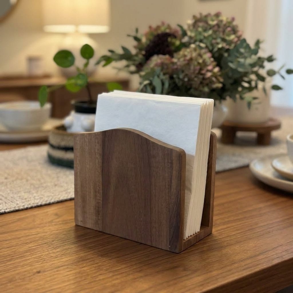Acacia Wood Arendal Upright Napkin Holder