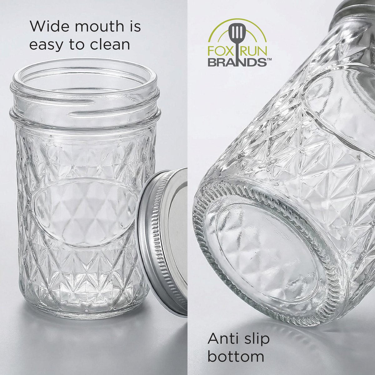 8 Oz Wide Mouth Canning Jar (Single Unit)