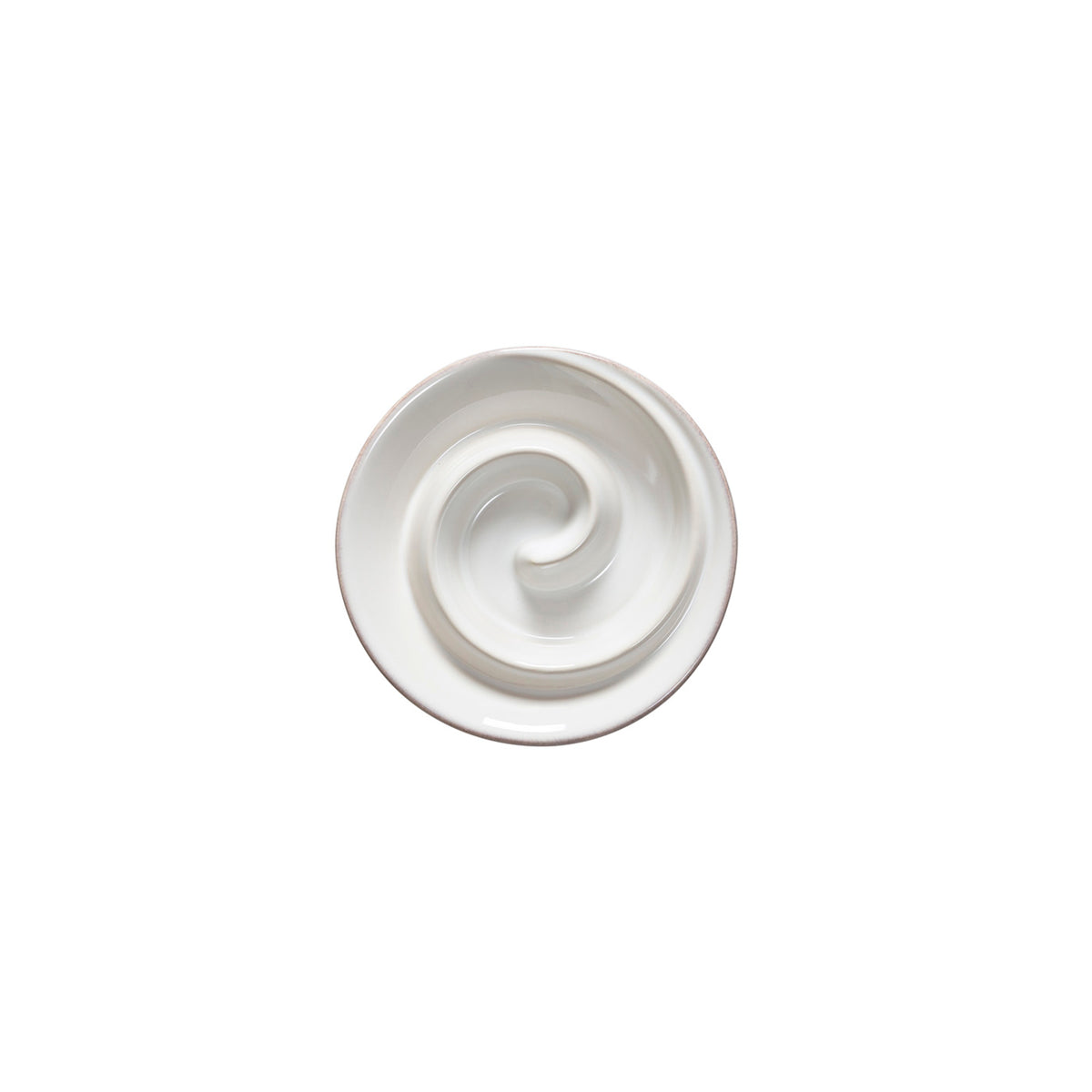 Small Spiral Appetizer Dish, White