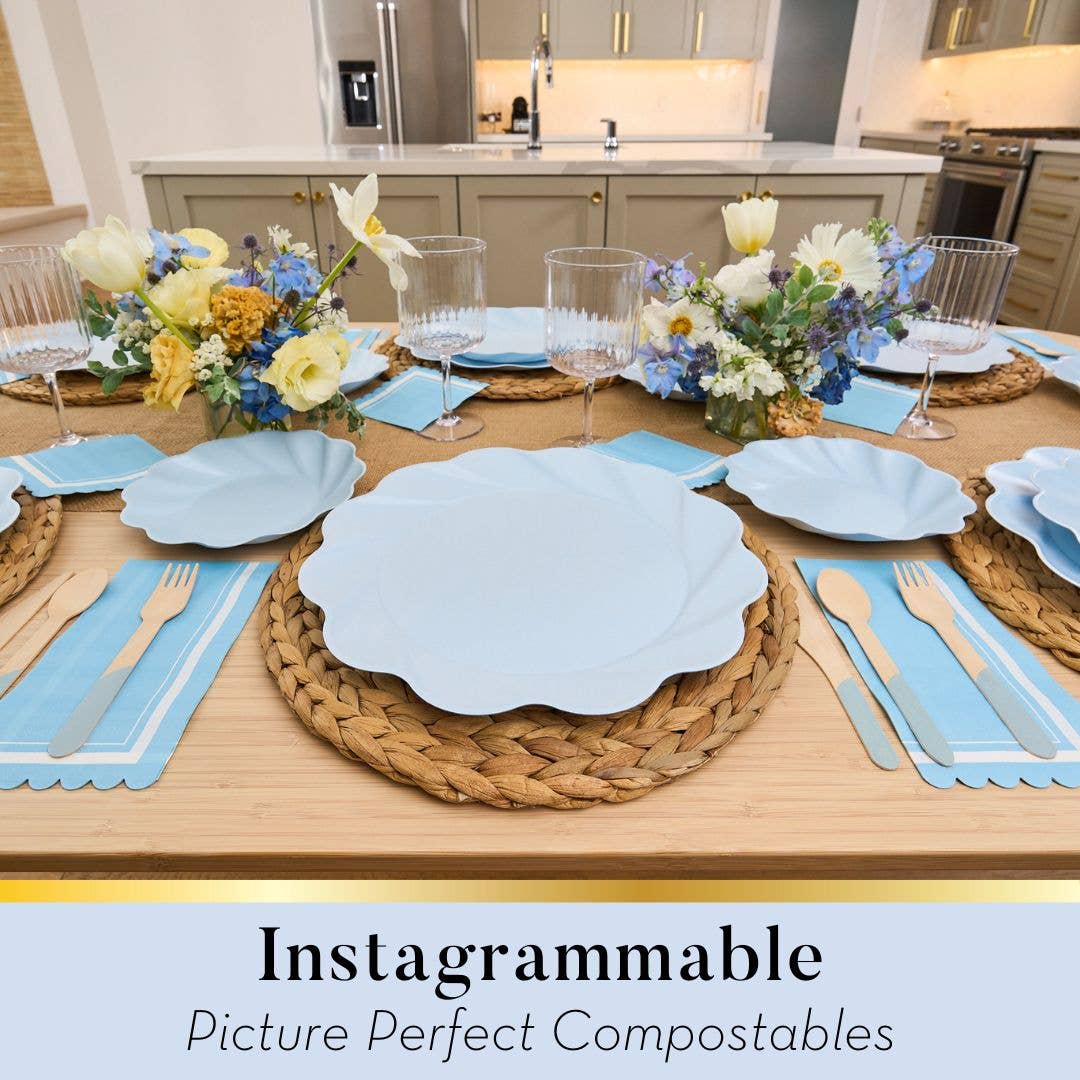 Simply Eco Extra Large Plate- Sky Blue/8pk