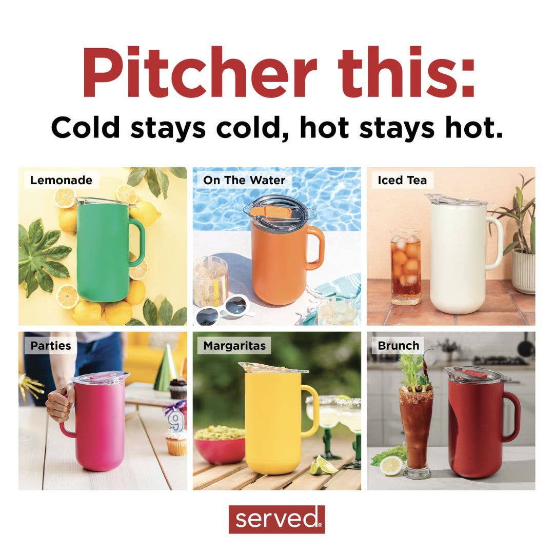 Insulated Pitcher in Blue Lemonade