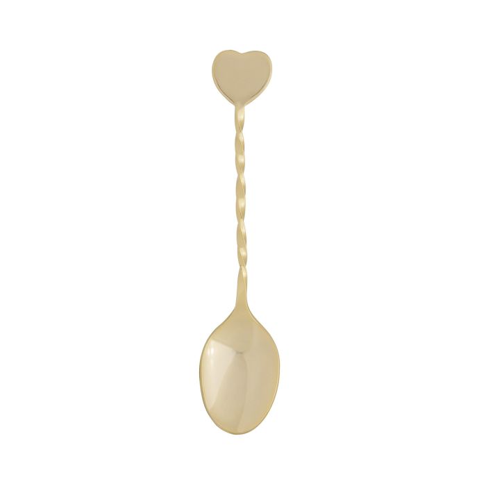 Demi Spoon, Heart Design, Gold Plated