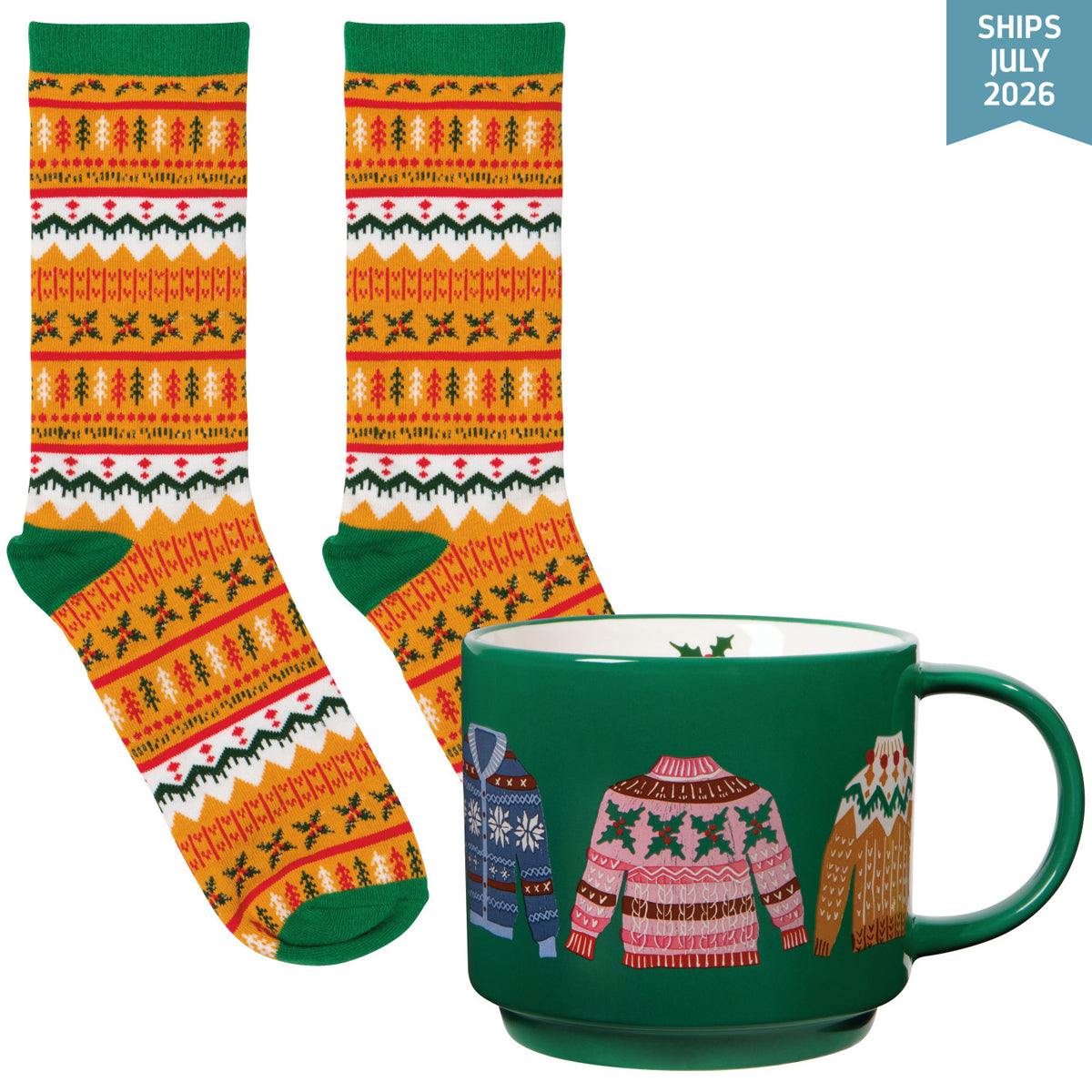 Merry Knitmas Mug and Socks Set