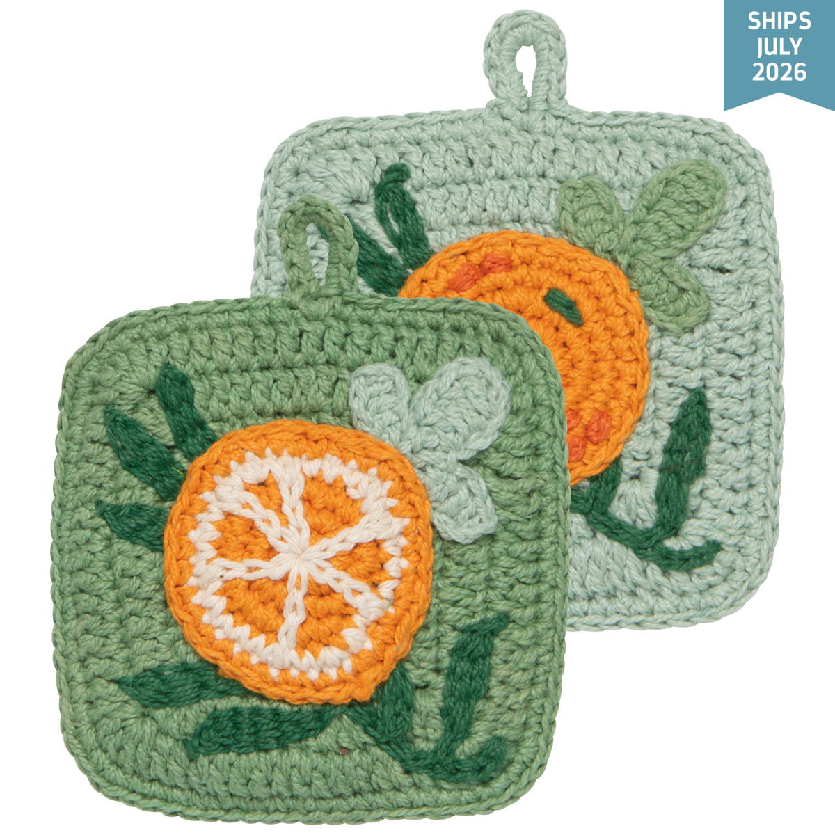 Cedar & Citrus Crochet Sponges Set of 2