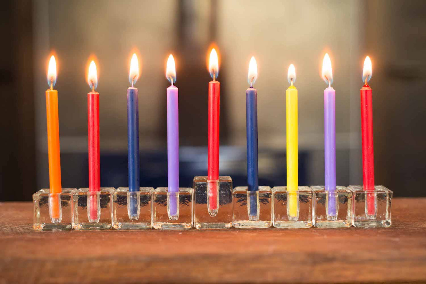 Hanukkah Candles: 45-Count Box: Blue & White