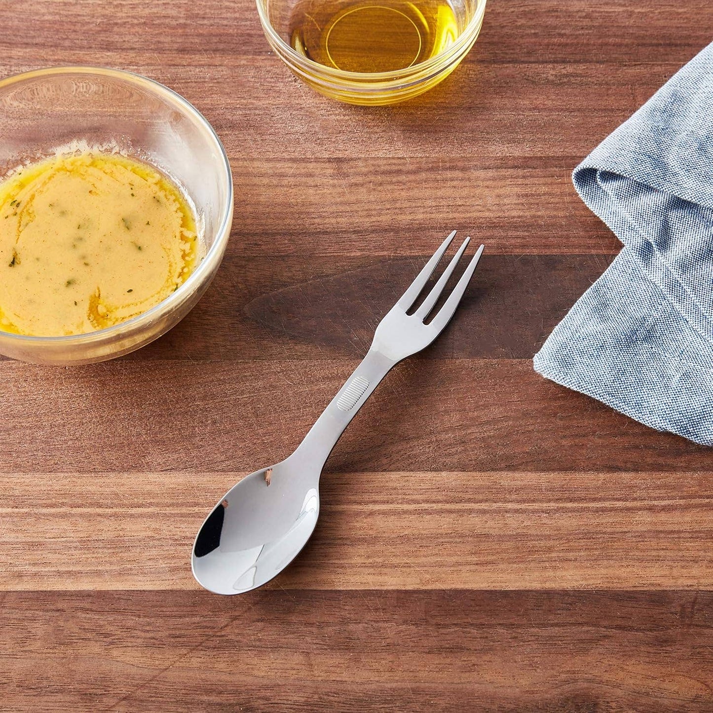 Mercer Culinary Tasting spoon/fork, 6-5/8", Silver