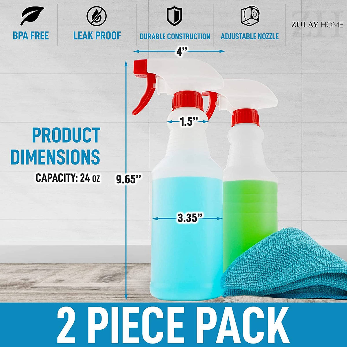 24oz Spray Bottle –Heavy Duty Leakproof