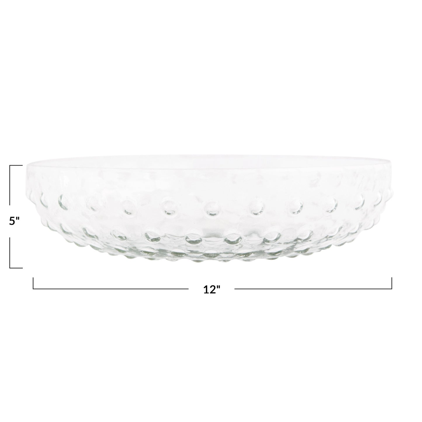 Recycled Glass Hobnail Serving Bowl, 4-1/2 Quart