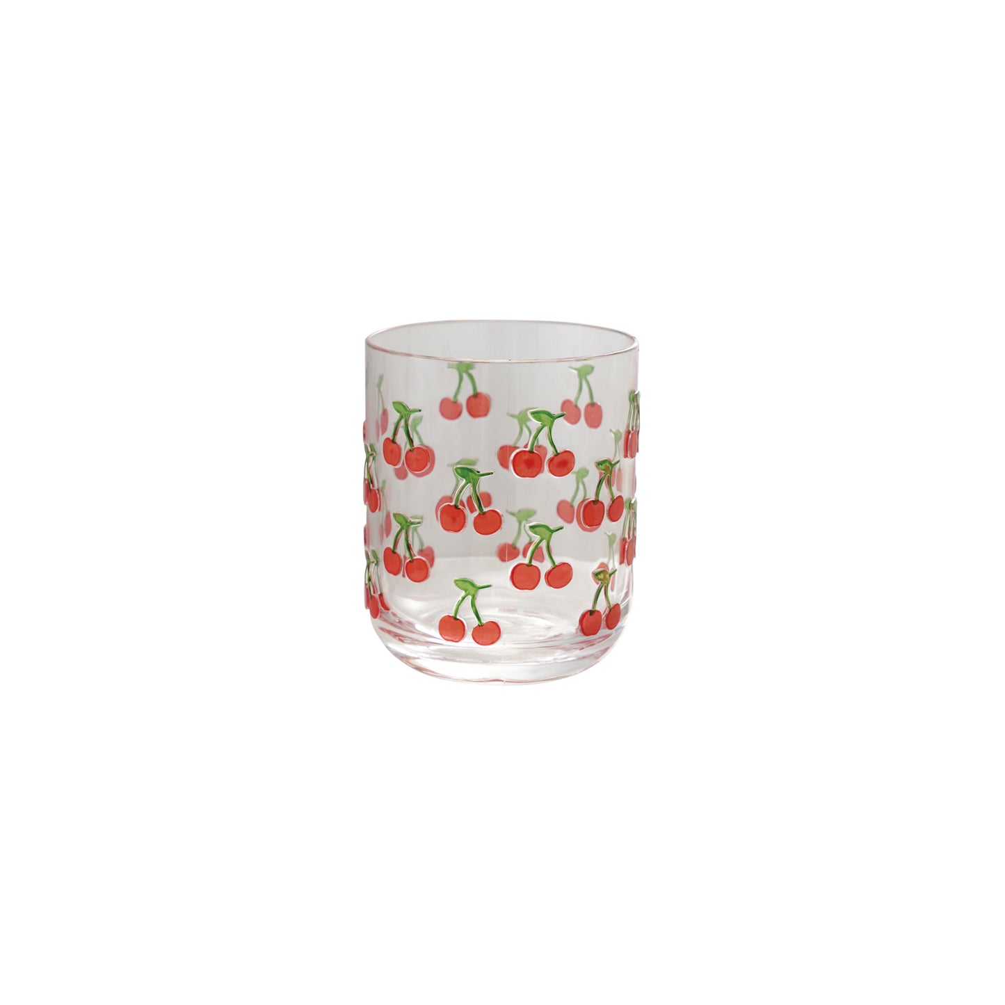 Acrylic Drinking Glass w/Cherry print, 14 oz