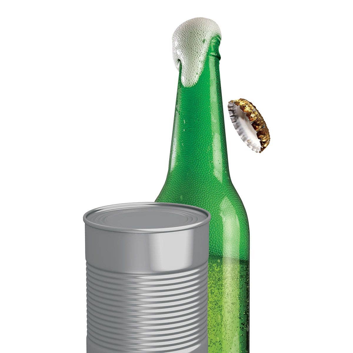 HIC Bar Magnetic Can And Bottle Openers, Set Of 2