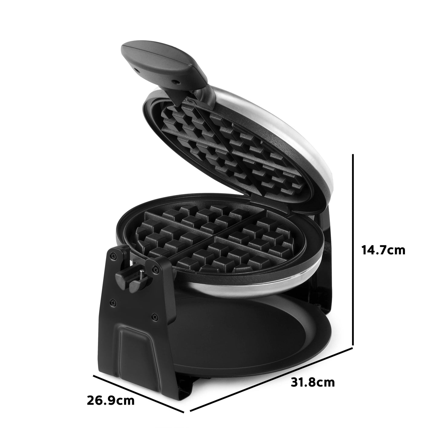 7" Rotary Belgian Waffle Maker Stainless Steel