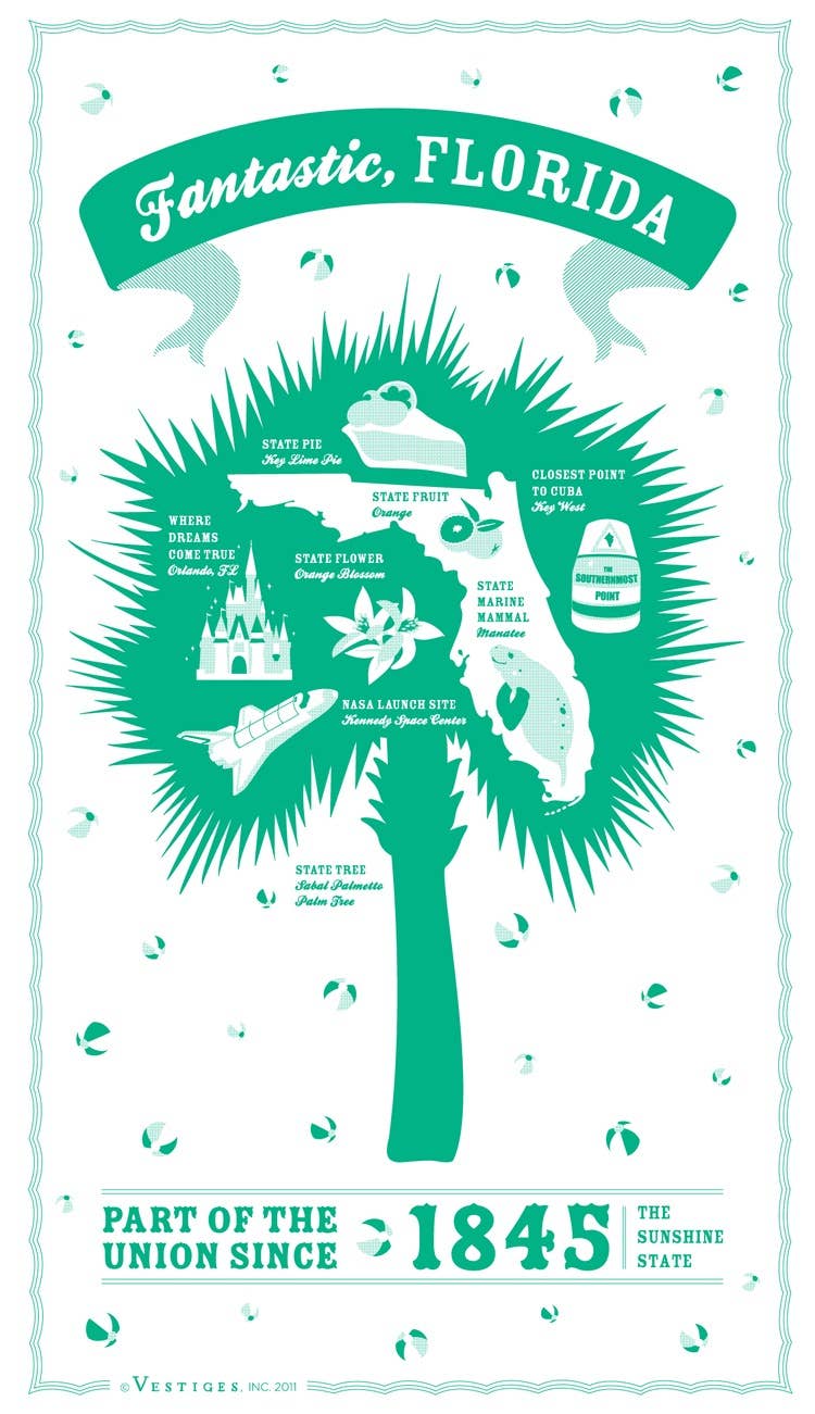 Florida State Tea Towel