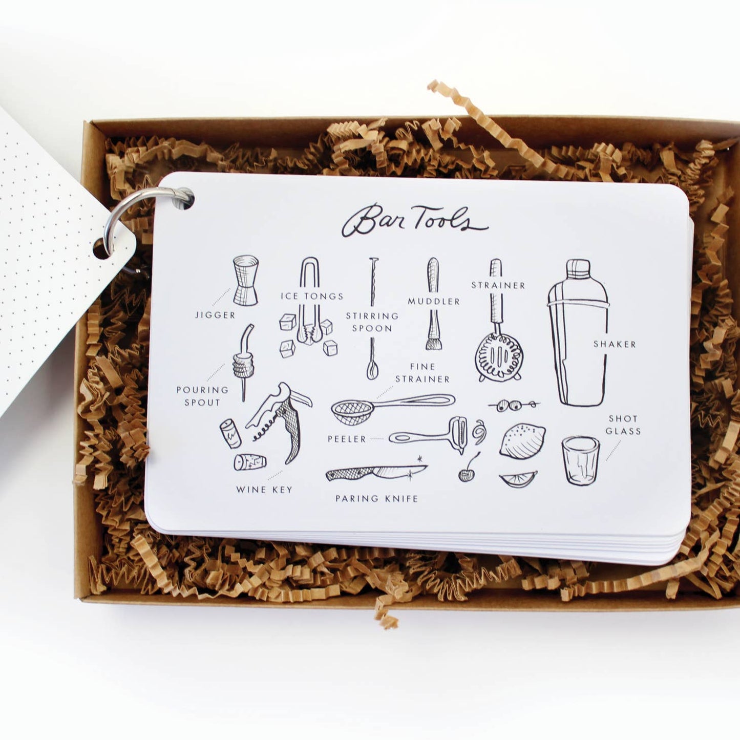 Cocktail Recipe Cards Ring