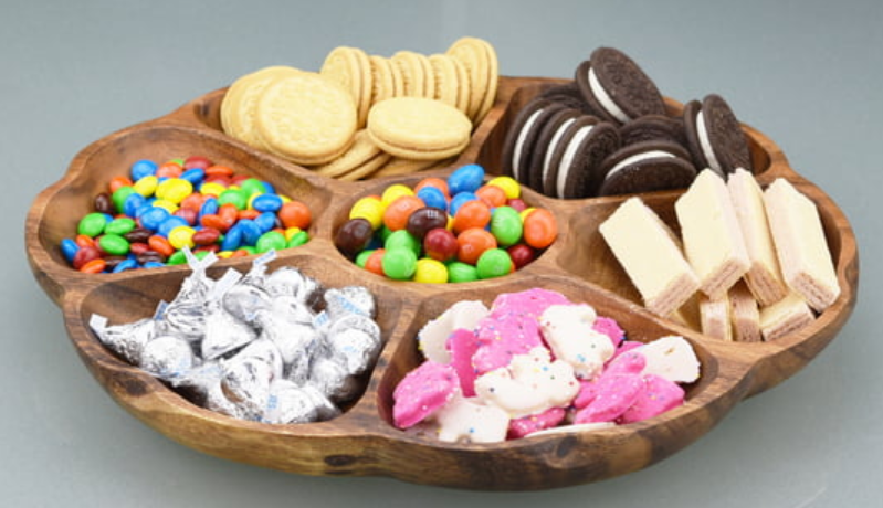 Acacia Wood Tray with 7 sections