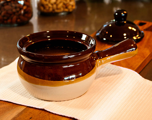 Onion Soup Bowl Brown Stoneware 12.6oz
