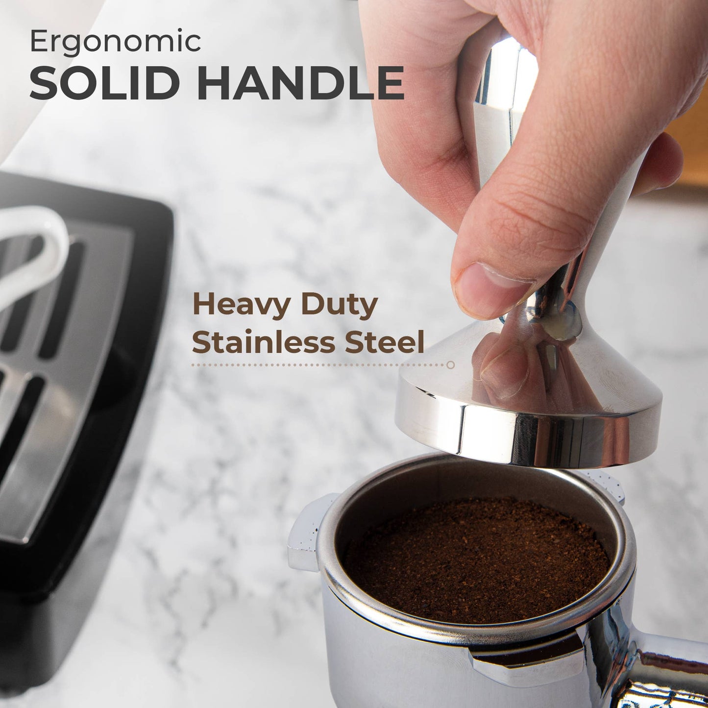 Kaffe 54mm Stainless Espresso Tamper - Premium Press Tool