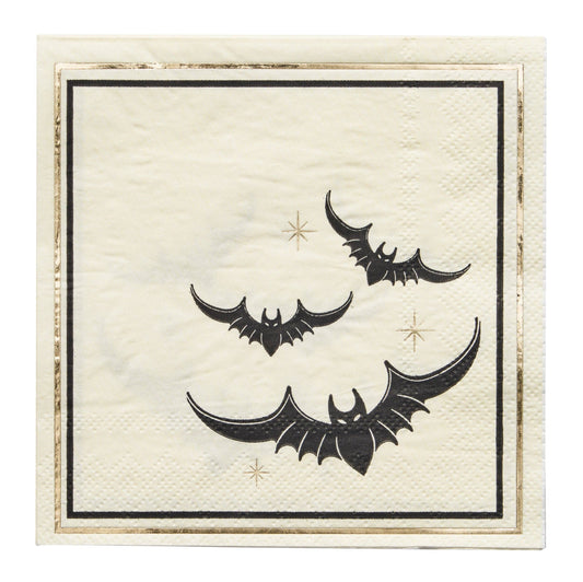 Classic Spooky Bats Halloween Paper Cocktail Napkin /20pk]