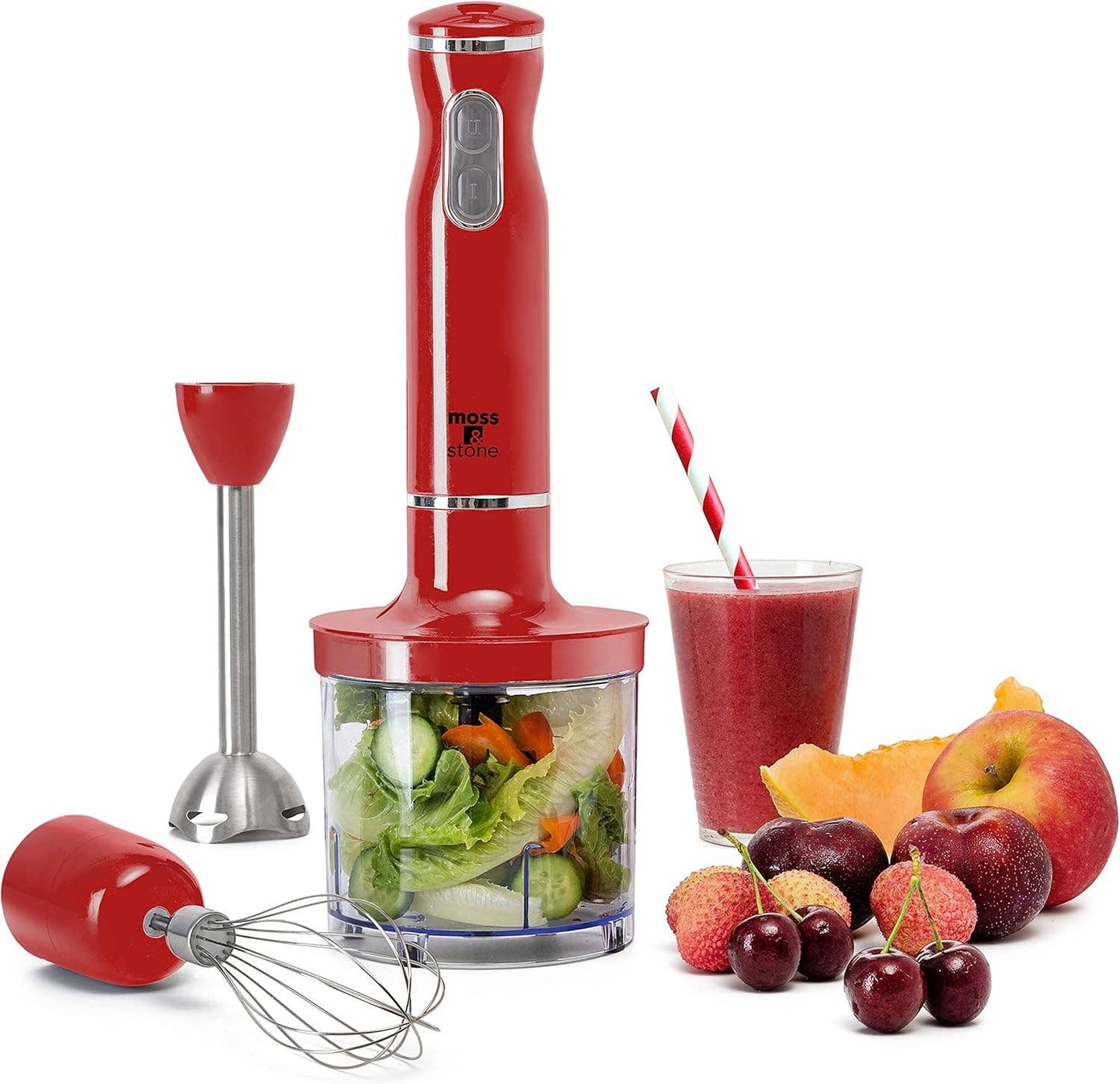 Electric Stick Blender w/Egg Whisk & Chopper- 300 Watt