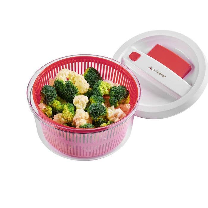 CatCora QuickSpin One-Handed Salad Spinner