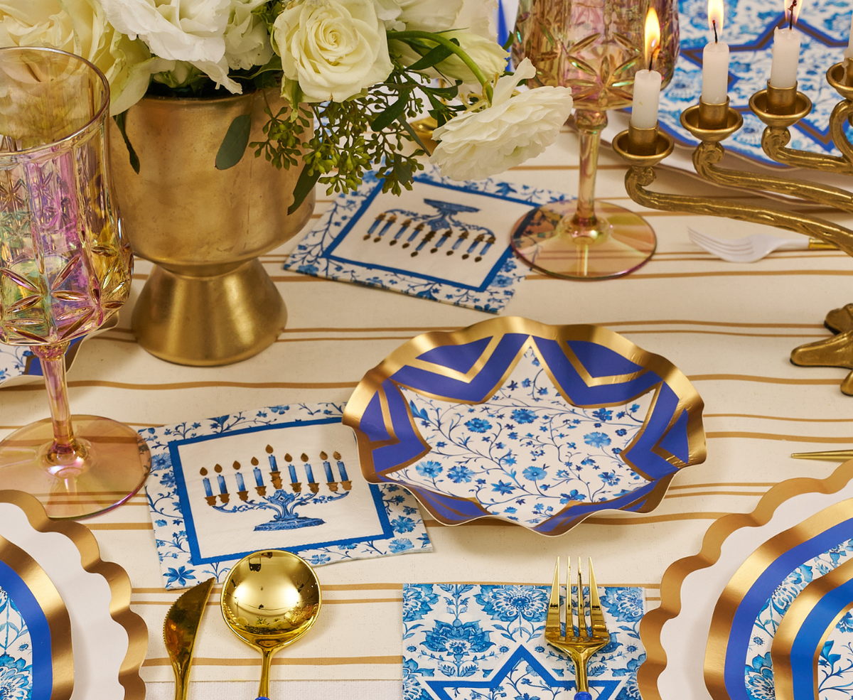 Hanukkah Toile Cocktail Napkins/26pk