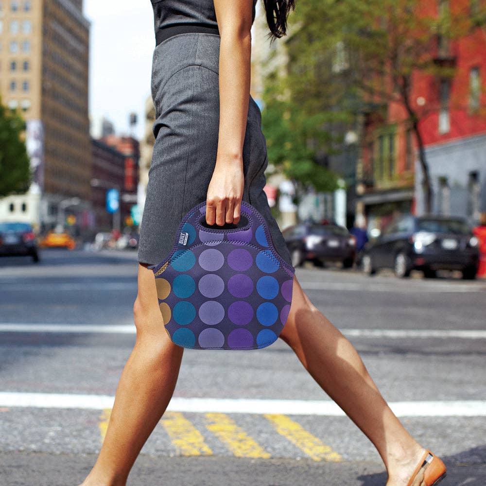 Gourmet Getaway Lunch Tote - Plum Dot
