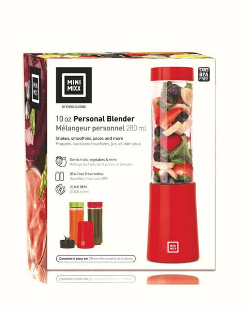 Euro Cuisine MM1R - Mini Mixx Personal Blender with 2 Tritan