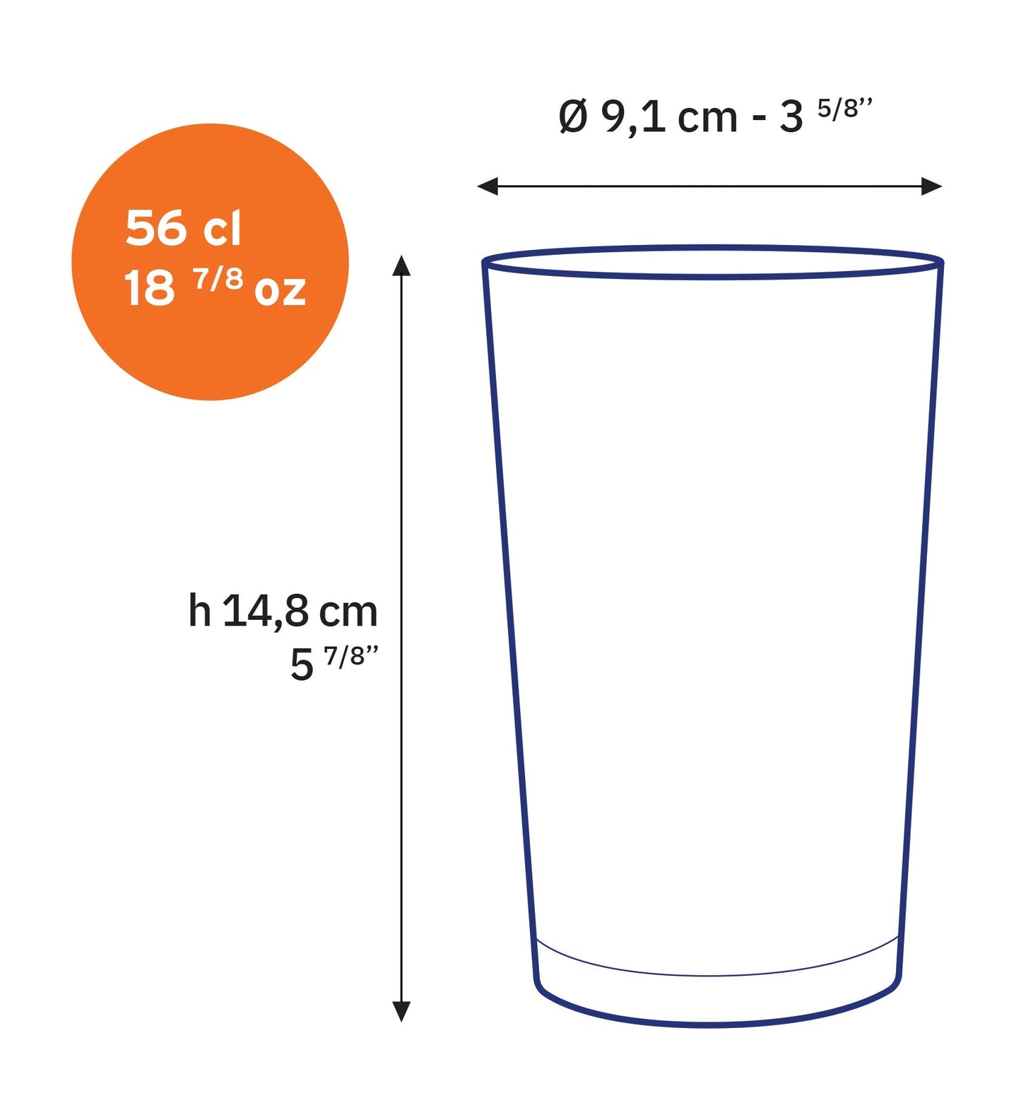 Unie Clear Tumbler 18oz