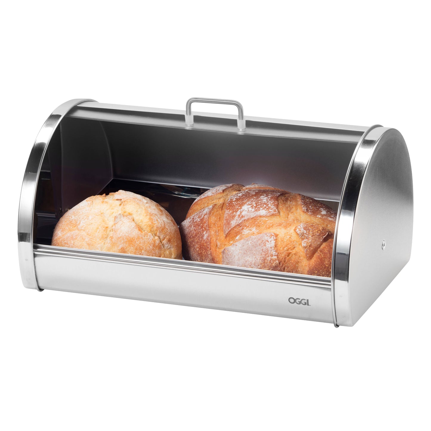 Bread Box - Stainless w/ Frosted Lid (15" x 7.25" x 10")