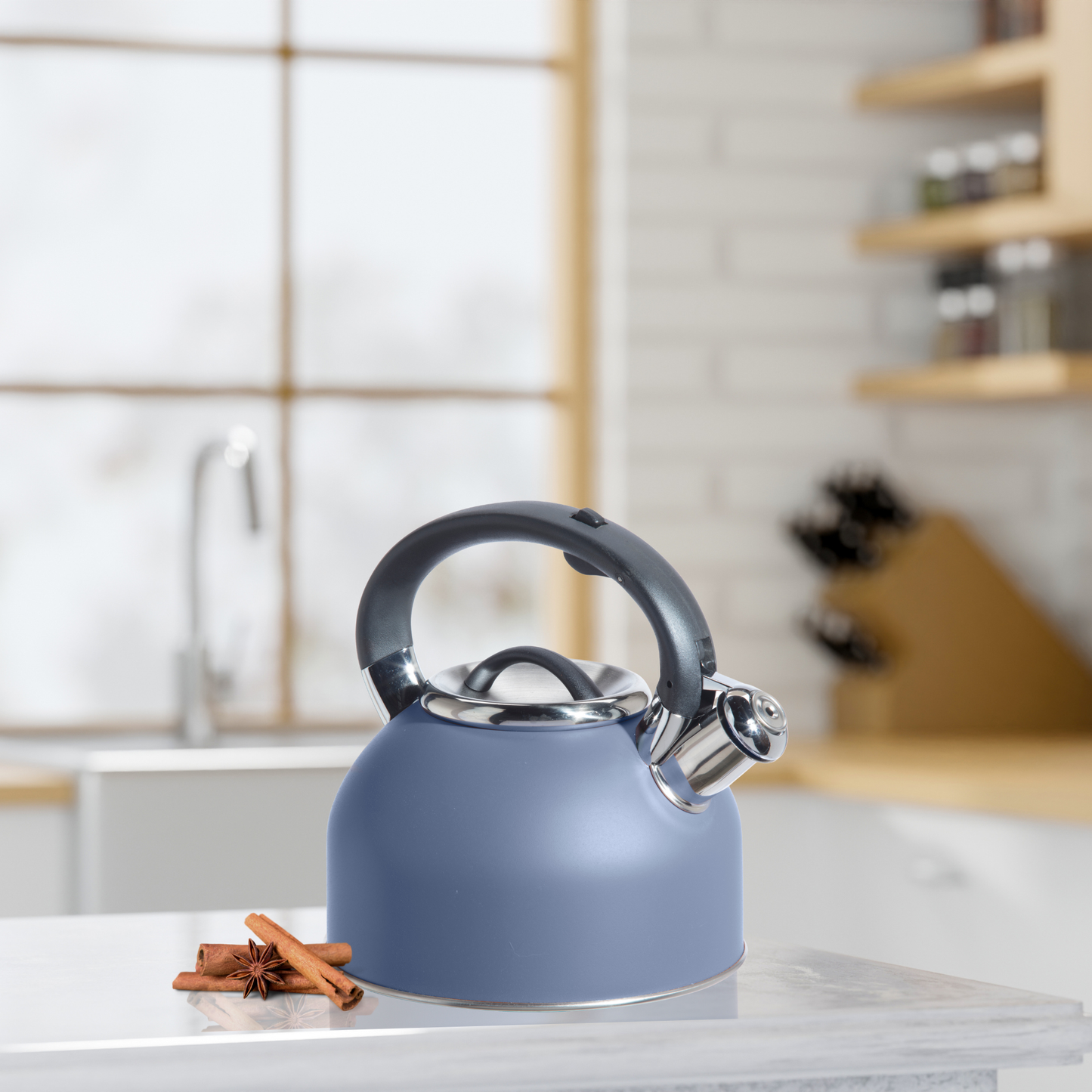 Stovetop Kettle - Stainless Steel w/ Whistle (1.9 lt, 64 oz)