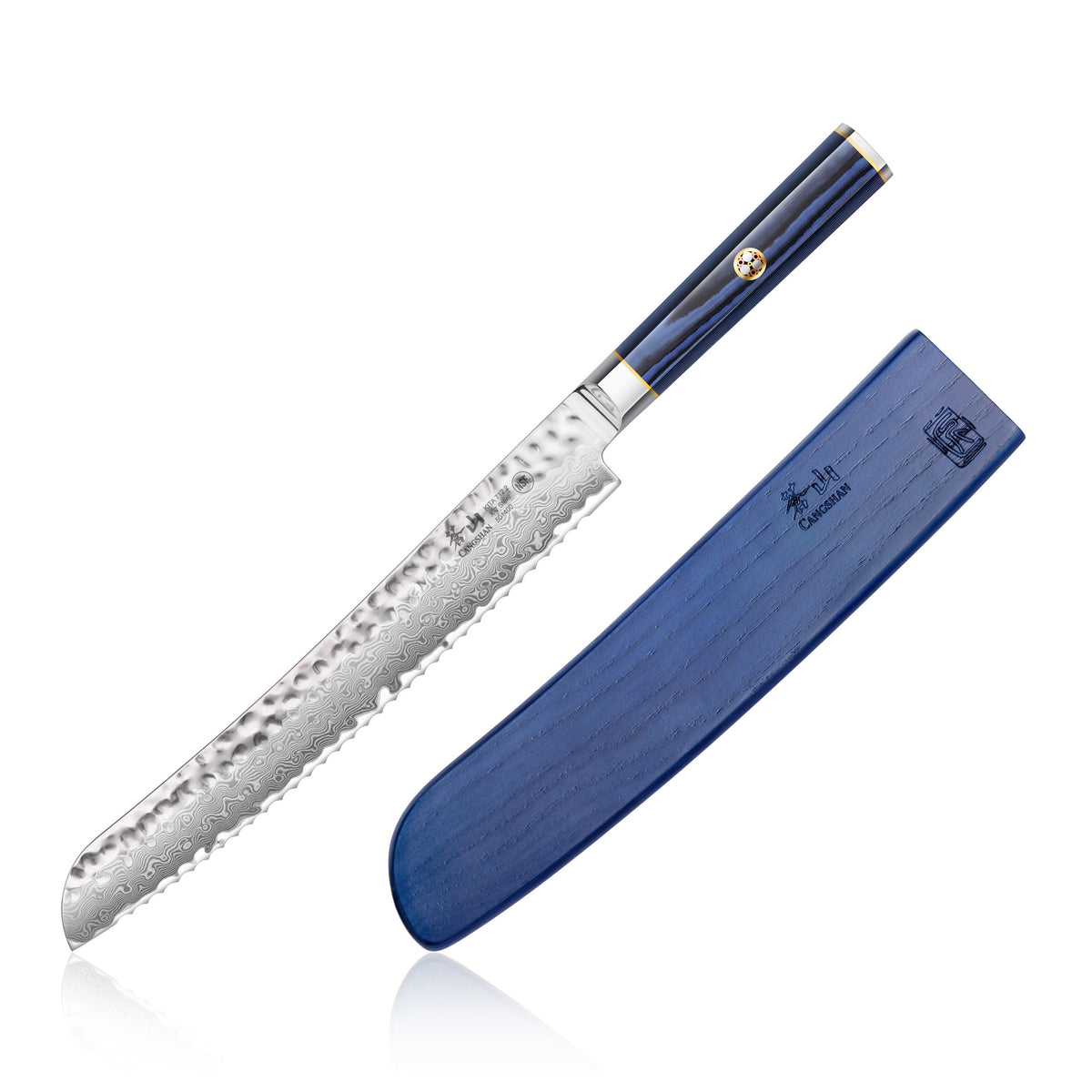 Cangshan KITA series  9" Bread Knife w/Sheath Damascus Steel