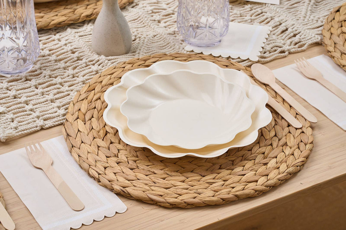 Simply Eco Compostable Bamboo Dinner Plate Cream/8pkg