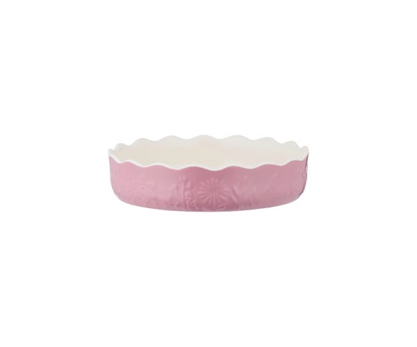 In The Meadow Pink Pie Dish, 4"