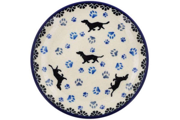 Mini Plate, Coaster plate Dancing Dachshunds Theme
