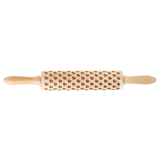 Heart Design Rolling Pin, 8in, Mrs Anderson