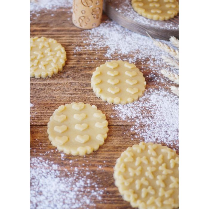 Heart Design Rolling Pin, 8in, Mrs Anderson