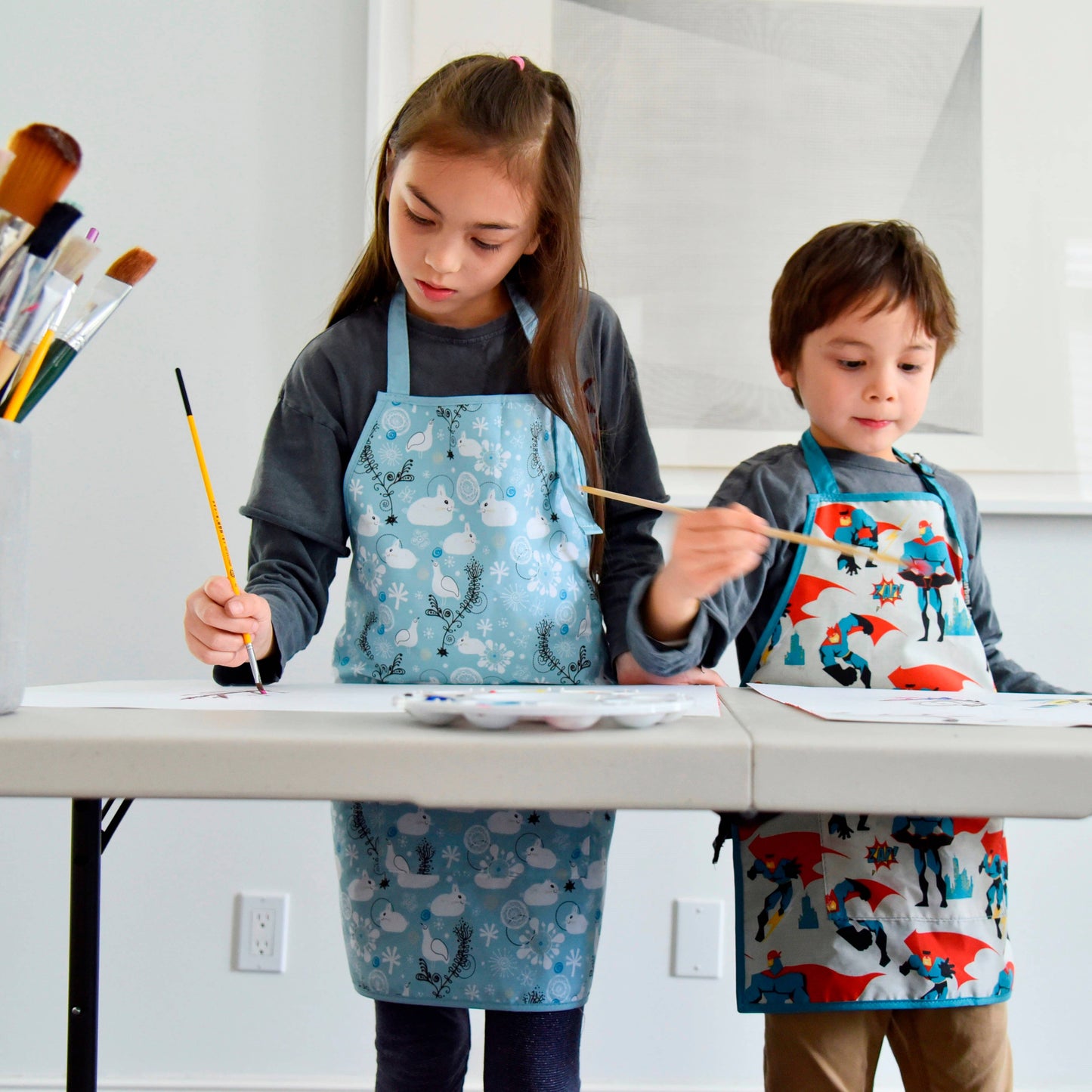 Little Helper Kids Apron, Washable Cotton/Poly - Balloons