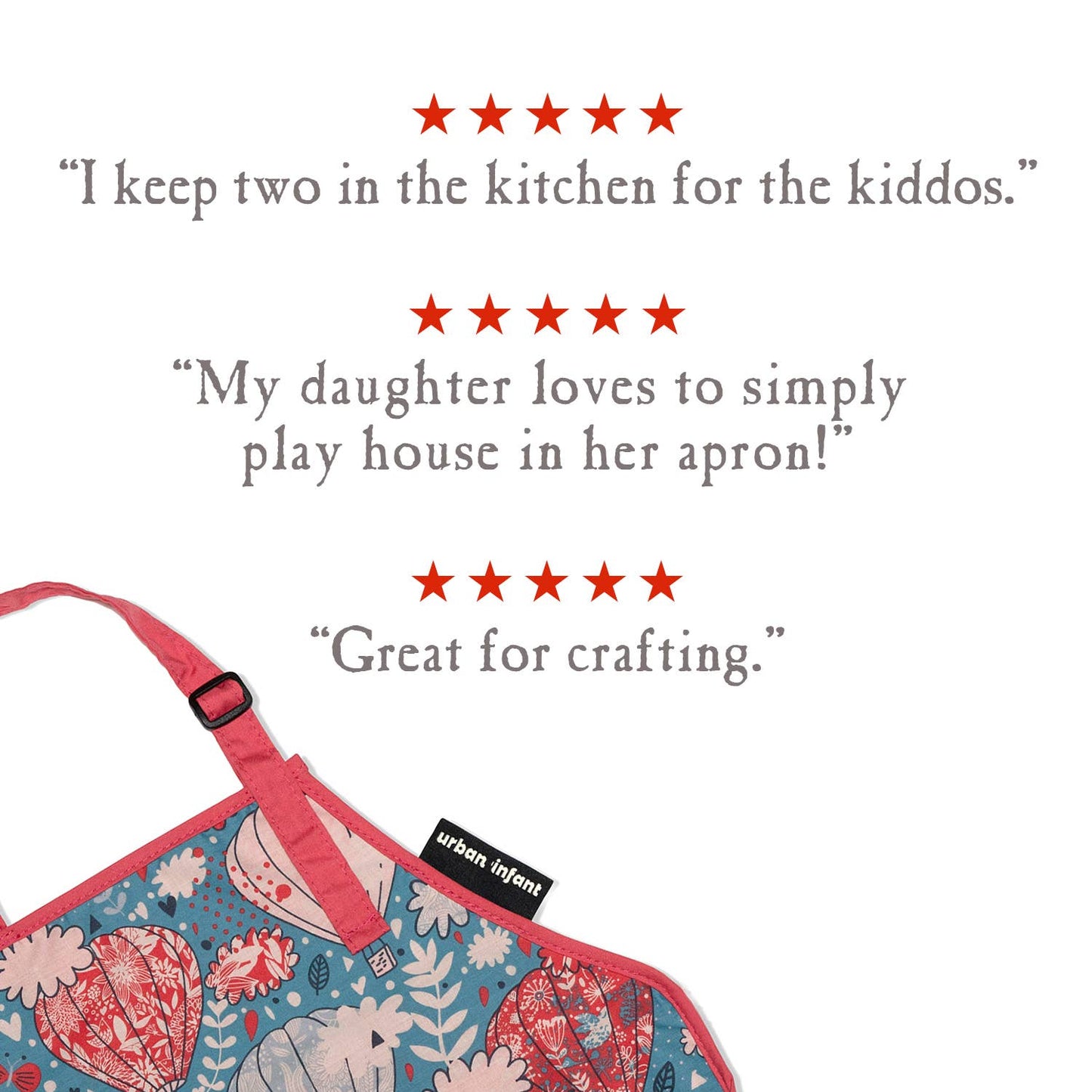 Little Helper Kids Apron, Washable Cotton/Poly - Balloons