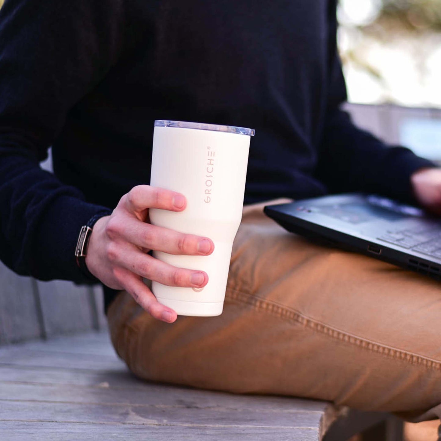 GROSCHE YUKON Insulated 20oz Travel Mug, Coffee Tumbler