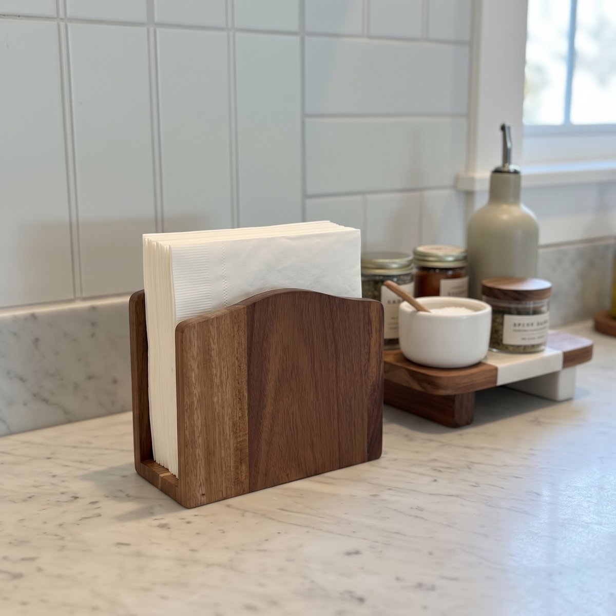 Acacia Wood Arendal Upright Napkin Holder