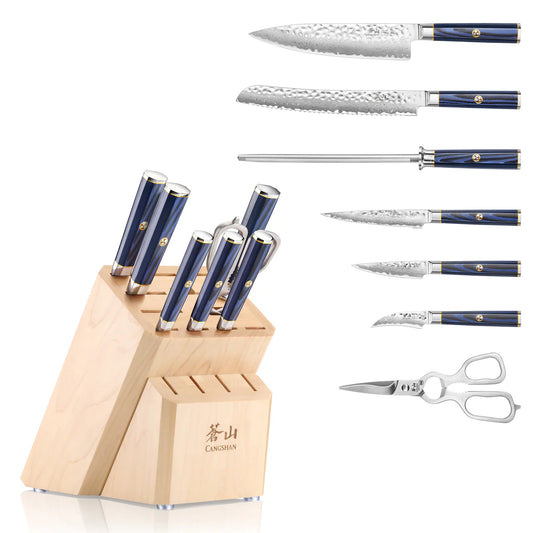 Cangshan KITA 8-piece Block Set- Maple Block 16 slots