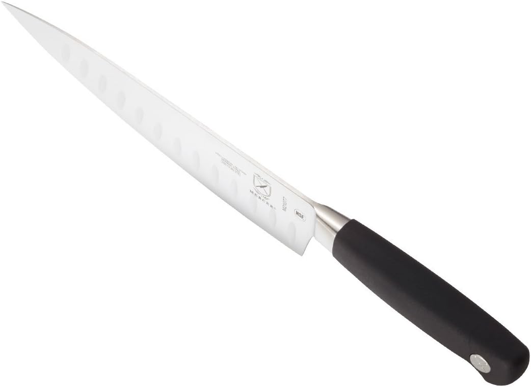 Genesis 8-Inch Granton Edge Chef's Knife, Black
