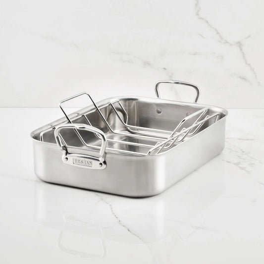 Hestan Steel Roaster with rack, 16.5"