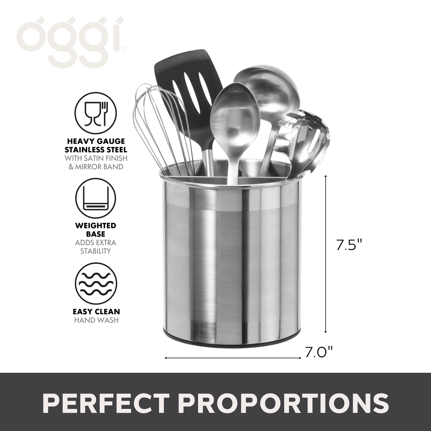 Jumbo Rotating Utensil Holder (7" dia x 7.5" H)