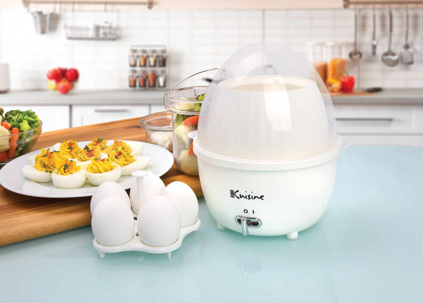 Electric Mini Food Steamer and Egg Cooker with Auto Shut Off