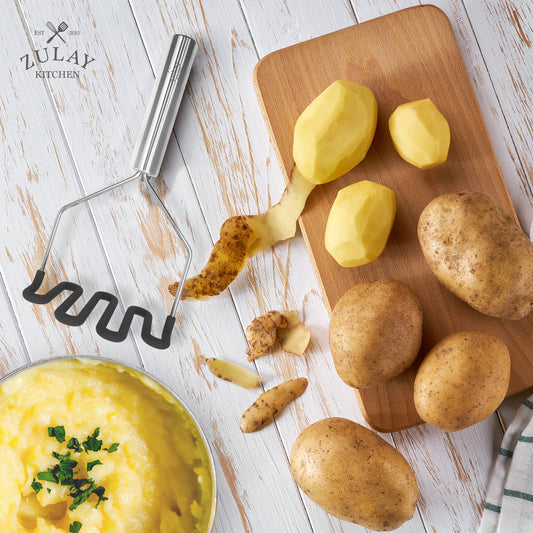 Potato Masher with Premium Silicone-Coated Stainless Steel