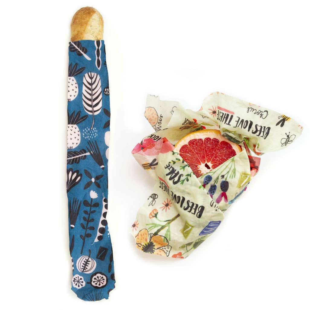 Z Wraps 2-Pack:  1 Medium & 1 Extra Large Reusable Food Wrap