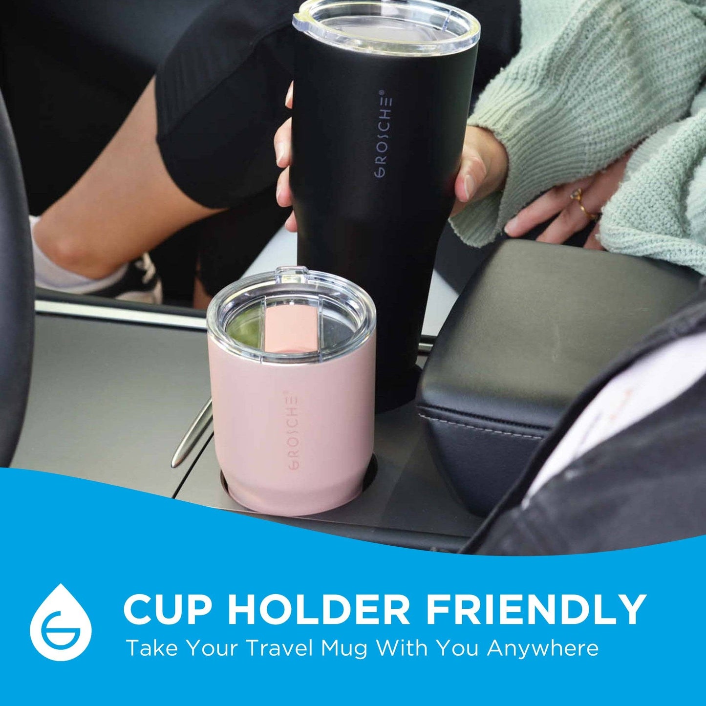 GROSCHE YUKON Insulated 20oz Travel Mug, Coffee Tumbler