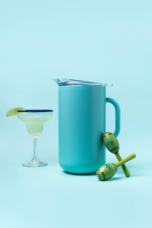 Insulated Pitcher in Blue Lemonade