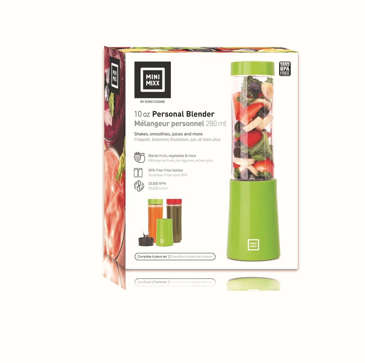 Euro Cuisine MM1R - Mini Mixx Personal Blender with 2 Tritan